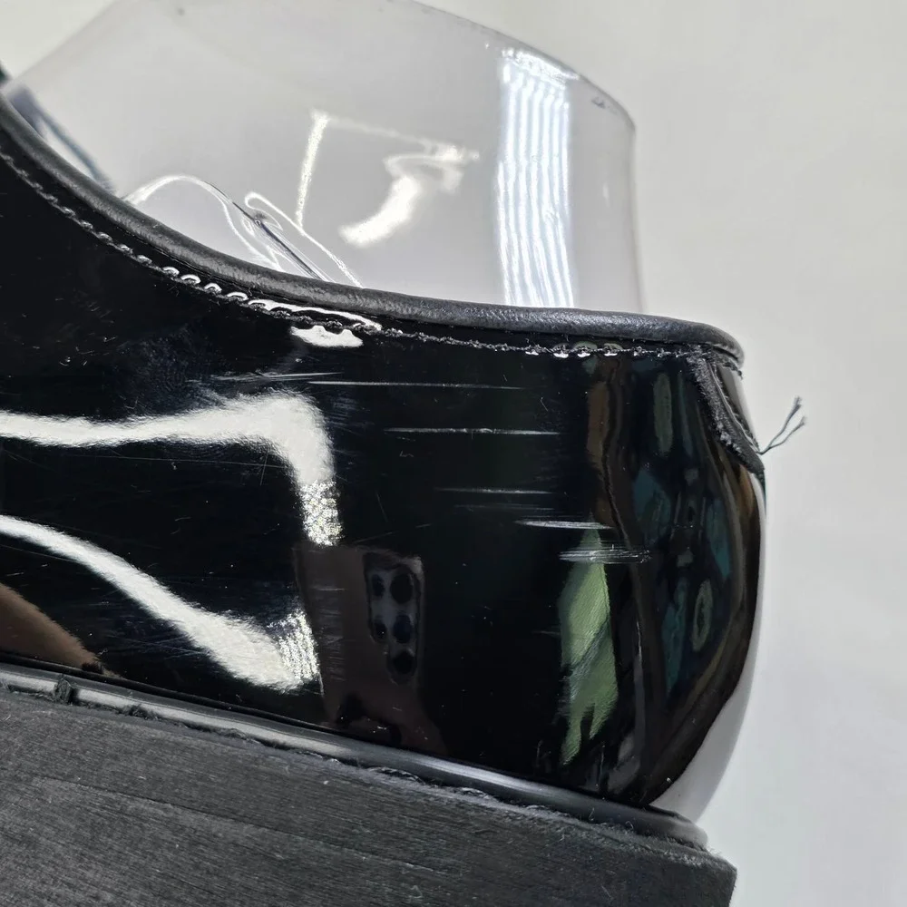 Capps Air Lite Military Shoes Men's 9.5 Black Patent Leather Police Uniform USA